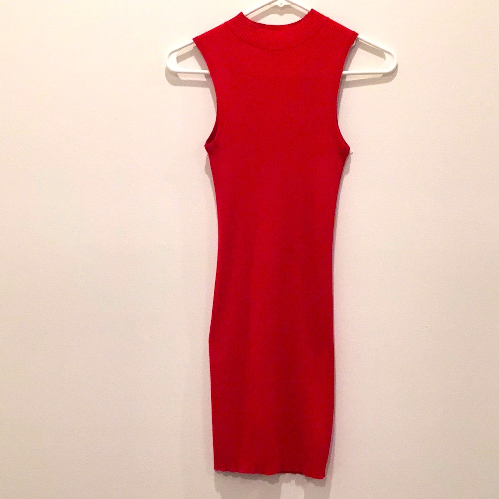 F21 red knit dress